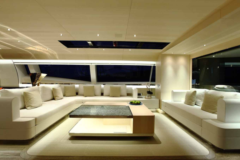 50m Luxury Sail Yacht Living Room Interior by Marxcraft