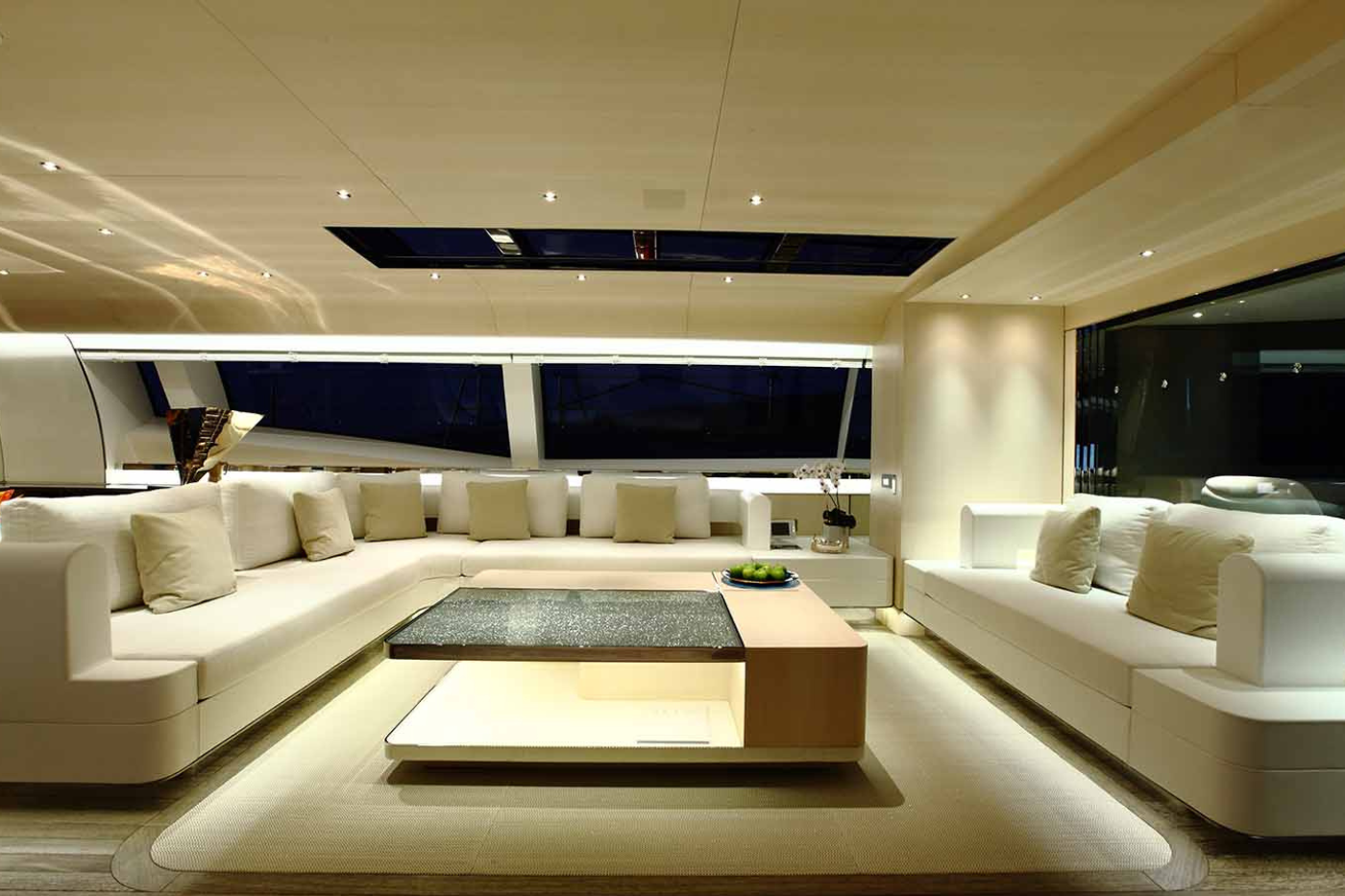 50m Luxury Sail Yacht Living Room Interior by Marxcraft