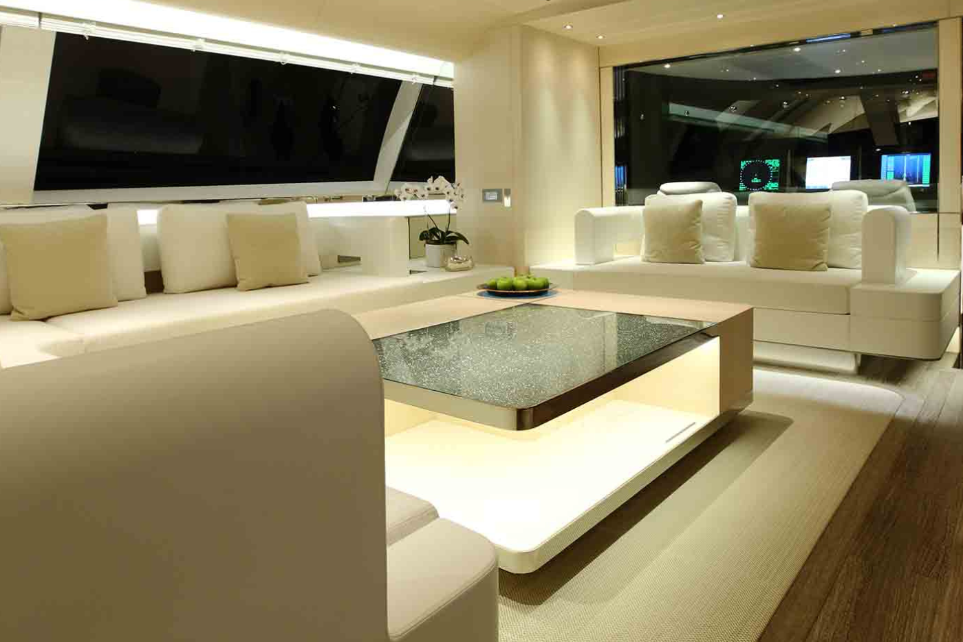 Modern Minimalist White Superyacht Interior by Marxcraft